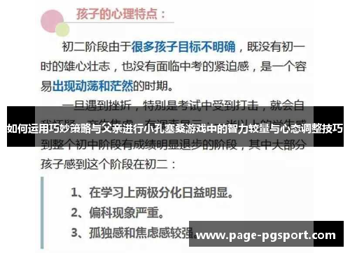 如何运用巧妙策略与父亲进行小孔塞桑游戏中的智力较量与心态调整技巧